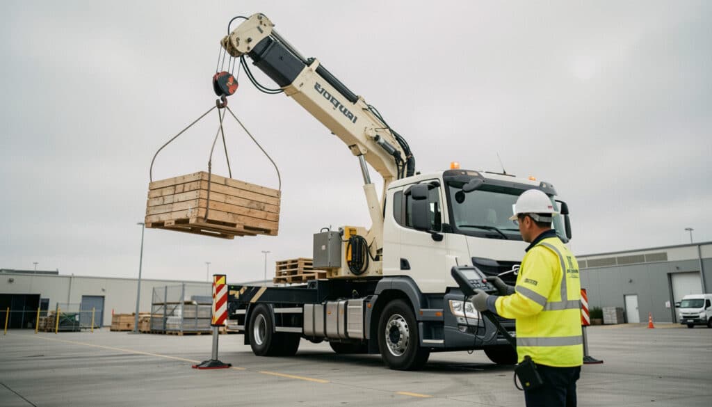 Grue auxiliaire sur camion : usages, sécurité et CACES