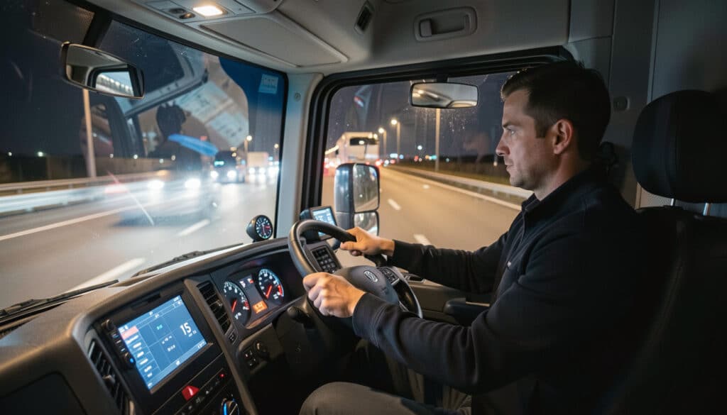 Amplitude de 15 h de nuit d’un chauffeur routier