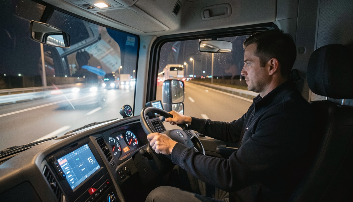 Amplitude de 15 h de nuit d’un chauffeur routier